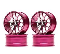 Pour Tamiya Pour Tt-01 Pour Tt-02 Xv-01 Pour Hsp Pour Hpi 1/10 Remplacement Alliage D'aluminium Jante Roue Métallique Moyeu Pièces Réparation Voiture Rc Moyeu Roue Chenille Rc(Pink)