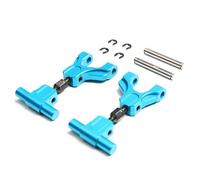 Pour Tamiya Pour TT-02 Bras Supérieur Arrière Aluminium Ensemble Suspension Ajustable Accessoire Modèle Voiture RC Remplacement Modifié Remplacer ModèLes Mise Niveau Rc(Blue)
