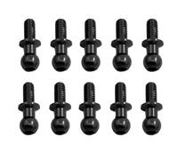 Pour Tamiya Pour TT01 Pour TT02 Pour Sakura D5 1/10 10 Pièces Vis Tête Sphérique Hexagonale En Métal M3 Pièces Détachées Voiture Drift RC Pour Modèle Universel RC Jouets Accessoires(Black)