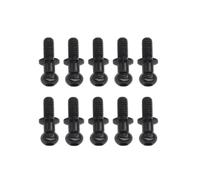 Pour Tamiya Pour TT01 Pour TT02 Pour Sakura D5 1/10 Pour Universel 10 Pièces M3 Vis À Tête Sphérique Hexagonale Métal Pièces Rechange Voiture RC Accessoires Jouets RC(Black)