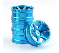 Pour Tamiya Pour TT01 Pour TT02 XV01 XV02 Pour HSP Pour HPI Pour Kyosho 1/10 Roues Pneus Jantes En Métal Hexagones De Moyeu Pour Voitures RC Sur Route Accessoires Voiture Rc(Blue)