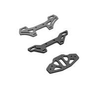 Pour Tamiya Pour TT02 Pour TT-02 1/10 Plaque Fixation D'amortisseur En Fibre Carbone Pare-chocs Avant/arrière Pièce Rechange Voiture RC À L'échelle RC Mise Niveau Modèles