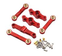 Pour Tamiya Pour TT02 Pour TT-02 TT-02D 1/10 Ensemble De Biellettes De Direction À Roulement À Billes En Aluminium Pièces De Voiture De Drift RC RC Jouets Accessoires(Red)