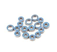 pour Tamiya pour TT02 TT-02D 1/10 16 Pièces Kit De Roulements À Billes Scellés en Caoutchouc Pièces De Mise À Niveau De Voiture RC Accessoires Pièces De Rechange RC Kit Roulement Billes