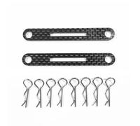 Pour Tamiya Pour TT02 XV01 XV02 1/10 Support Carrosserie Avant Arrière En Fibre Carbone Support Carrosserie Invisible 54783 Pièces Mise À Niveau Voiture RC RC Pièces Rechange