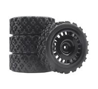 pour Tamiya XV01 XV02 pour TT01 TT02 PTG-2 1/10 RC Pièces Mise À Niveau Voiture Pneu Caoutchouc Roue 70mm Pneus Rallye 4 Accessoires