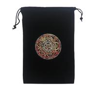 Pour tarot en velours - Organiseur portable pour cartes de 12 x 17,5 cm, avec cordon en tissu doux, support de jeu de tarot, conteneur pour cartes d'oracle, p