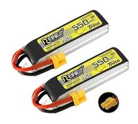 pour TATTU R-Line 1.0 550mAh 95C 2S 7.4V pour Batterie Lipo pour hélicoptère RC Quadcopter FPV pièces de Drone Course. avec Prise XT30(7.4V 6Pcs)