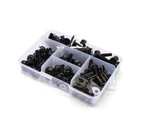 Pour Tdm 900 850 Mt125 Mt03 Mt01 Mt 125 03 01 XT660 M5 M6 Vis De Carénage De Moto Pare-brise Corps Boulons De Ressort Kit Vis Écrous(Noir)
