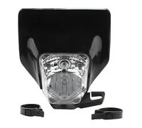 pour Te 250 300 FE 350 450 Moto Phare Plaque Avant Lampe Halogène H4 Pit Dirt Bike Motocross Accessoires Phare Headlight Motorbike(H4 Headlight-Black)
