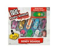 pour Tech Deck Bendy Boards : 10 Finger Skate - Planches Caoutchouc, Flexible - Design Exclusif - Set Mini Skate Doigt +1 Carte