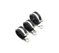 Pour Techniciens, Colliers de Serrage Inox 25mm EPDM pour Durite, Lot de 3 | Mise en place aisée à la main sur tube 25 mm, fixation directe sur rail ou paroi avec visserie M6 conventionnelle.