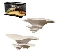 pour Terrarium De Lézard,Décorations Adhésives 3D pour Terrarium | 2 Pièces Décorations pour Reptiles Impression 3D pour | pour Lézards Geckos Grenouilles Caméléons Dragon Barbu Repos Et Exploration
