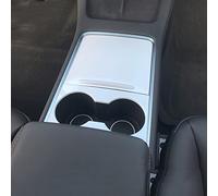 Pour Tesla Model 3 Y 2022 2021 Center Console Face-Lift Garnitures Couverture ABS Décor Panneau Central Console Surface Midification(Matte White)