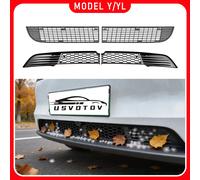 Pour Tesla Model Y 2025 2026 Premium Juniper Model YL : Inserts de grille en maille, grille d'admission d'air avant, cache de grille, garniture de protection de pare-chocs Full Set 2pcs