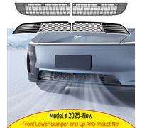 Pour Tesla Model Y Juniper YL 2025 2026 - Grille de protection avant pour pare-chocs, grille d'admission d'air, cache de ventilation, filet anti-insectes, accessoires Full Set 2pcs