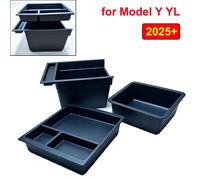 Pour Tesla Model Y YL Juniper 2025 2026 : Boîte de rangement double couche pour console centrale, plateau organisateur coulissant pour accoudoir, accessoires auto