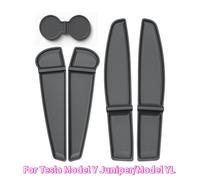 Pour Tesla Model Y/YL Juniper 2026+ Tapis de rangement pour fente de porte avant, plateau organisateur, protège-gobelet arrière, coussin antidérapant