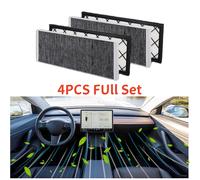 Pour Tesla Modèle Y 2024-2020 Filtre À Air D'habitacle Hepa Filtre D'admission D'air Remplacement Avec Charbon Actif,Paquet D'origine D'usine - Type 4pcs Full Set
