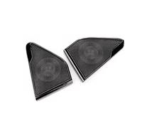 pour Tesla pour Model 3 Accessoires Voiture Colonne Avant Toit Klaxon Capot Haut Parleur Couverture Son Cadre Décoratif Paillettes Moulages Intérieurs(Black1)