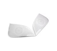 pour Tesla pour Model 3 Accessoires Voiture Colonne Avant Toit Klaxon Capot Haut Parleur Couverture Son Cadre Décoratif Paillettes Moulages Intérieurs(Silvery2)