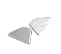 pour Tesla pour Model 3 Accessoires Voiture Colonne Avant Toit Klaxon Capot Haut Parleur Couverture Son Cadre Décoratif Paillettes Moulages Intérieurs(Silvery 1)