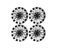 pour Tesla pour Model 3 pour Highland 2023-2025 4 Pièces Enjoliveurs Roue Design 18 Pouces Droite Gauche Style Tempête Accessoires Couverture(18In Silver Black)