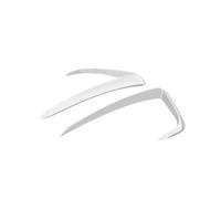 Pour Tesla Pour Model Y 2021 2022 Couvercle Pare-chocs Avant Déflecteur Vent ABS Brillant Finition Antibrouillard Noirs Brillants Calandres de voiture(Blanc)