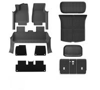 pour Tesla pour Model Y pour Juniper 2025 + avec Protection Seuil Porte Doublure Coffre Toutes Saisons Tapis Sol TPE Voiture Tapis(12PCS Full Set)