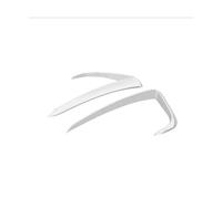 pour Tesla pour Modèle Y 2018-2023 Couverture Pare-Chocs Couteau À Vent, Autocollant Lampe Antibrouillard Becquet Sourcils Garniture Lame Voiture Spoiler Avant Kit (Color : Bright White)