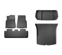 Pour Tesla Pour Modèle Y Coussin Imperméable Résistant À L'usure Modification Voiture Accessoires Intérieurs Tapis Coffre Arrière Style Tapis Bac Coffre(LHD 5pcs)