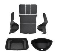 pour Tesla pour Modèle Y pour Juniper 3 pour Highland 2017-2025 Tapis Coffre en Cuir Entièrement Entouré Doublure Imperméable Antidérapante Imperméable(Storage Pad Set,for Model 3 Highland)