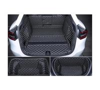pour Tesla pour Modèle Y Tapis Coffre Avant Et Arrière Complet Coussin Protection en Cuir Accessoires Modification Intérieure 2020 2021 2022 2023 Bac Coffre(Black Beige,2022-2023)
