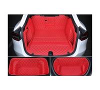 pour Tesla pour Modèle Y Tapis Coffre Avant Et Arrière Complet Coussin Protection en Cuir Accessoires Modification Intérieure 2020 2021 2022 2023 Bac Coffre(Rouge,2022-2023)