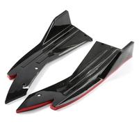 pour Tesla Voiture Jupe Latérale Enveloppement Angle Pare-Chocs Arrière Coin Modification Vis Fixation Collision Évitement Étape Jupe Latérale Diffuseur(Bright Black Red)