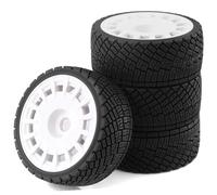 Pour Thunder God Pour KM C3 Feishen 1/8 Adaptateur De Pneu De Voiture De Rallye 17 Mm Accessoires De Mise À Niveau Pièces De Rechange RC Voiture Roues(White)