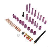 pour tig Welding Consumables Kit 46Pcs for SR9 20 25 pour tig | Fits WP9, WP20, WP25 torches, includes collets and bodies, air and water cooled compatible, 46 pieces total