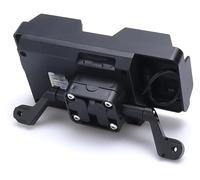 pour Tiger 1200 GT Pro 2023- Accessoires De Moto Support De Téléphone Support De Plaque De Navigation GPS Support De Téléphone pour Moto Support Navigation Moto(Wireless Black 12MM)