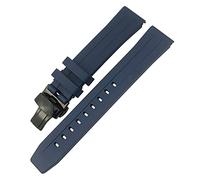 Pour Tissot 1853 Seastar T120 T114 Bracelet de montre en caoutchouc Sport Plongée Noir Bleu Bracelet de montre souple en caoutchouc de silicone 19 mm 20 mm Bracelet de montre (couleur : fermoir doré