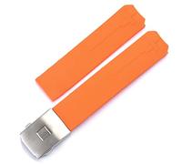 Pour Tissot T-TOUCH T013 T047 20mm Silicone Souple En Caoutchouc Montre Bande Noir Orange Sport Étanche Montre Bande T091 T013420A