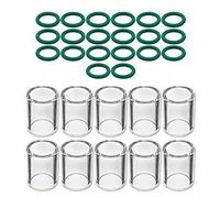 Pour torche SR WP-17/18/26 & WP-9/20 TIG Torche en verre résistant à la chaleur avec joint torique - Vue claire, soudure industrielle/artistique à faible contrainte