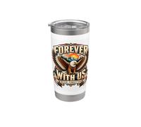 Pour toujours avec nous, jamais oublié Eagle Sunset Memorial Gobelet isotherme en acier inoxydable double paroi