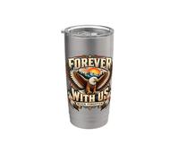 Pour toujours avec nous, jamais oublié Eagle Sunset Memorial Gobelet isotherme en acier inoxydable double paroi