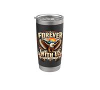 Pour toujours avec nous, jamais oublié Eagle Sunset Memorial Gobelet isotherme en acier inoxydable double paroi
