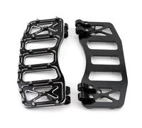 Pour Touring Road Street Glide FLT 1986-2021 Softail Dyna FLD Pédales De Moto Repose-pieds Larges Repose-pieds Noirs Pédales(Noir)