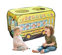 pour Tout-Petit - Forme De Bus en Polyester Intérieur Tente Pliable, Campeur Van Kids Pop Up Play Tentes, Thème De Voiture