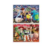 pour Toy Story 4 - Pack Puzzles Woody, Buzz l'eclair et Amis 2 x 100 Pieces - Set Puzzle Enfant + Carte Tigre