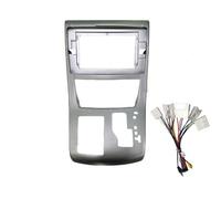 pour Toyota pour Alphard 20 2008 Autoradio 10,1 Pouces Android Cadre Lecteur Multimédia Façade Et Cache De Tableau De Bord(Silver with Cable)
