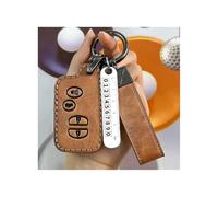 pour Toyota pour Alphard pour Vellfire pour Previa pour Estima pour Isis pour Noah pour Voxy Housse Protection Clé Voiture 4/5 Boutons JHVVBFWF(Brown B)