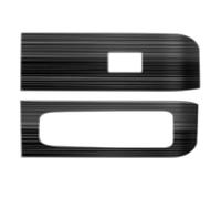 Pour Toyota Pour Alphard Série 40 2023+ Pièces En Acier Inoxydable Accoudoir De Porte Couvercle Commutateur De Lève-vitre Panneau Commande En Verre CRRYUQWWM(Style A)